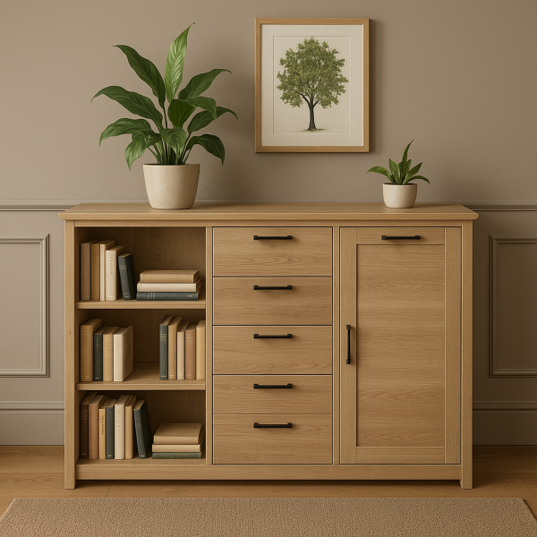 Dębowa Komoda - Szafka RTV